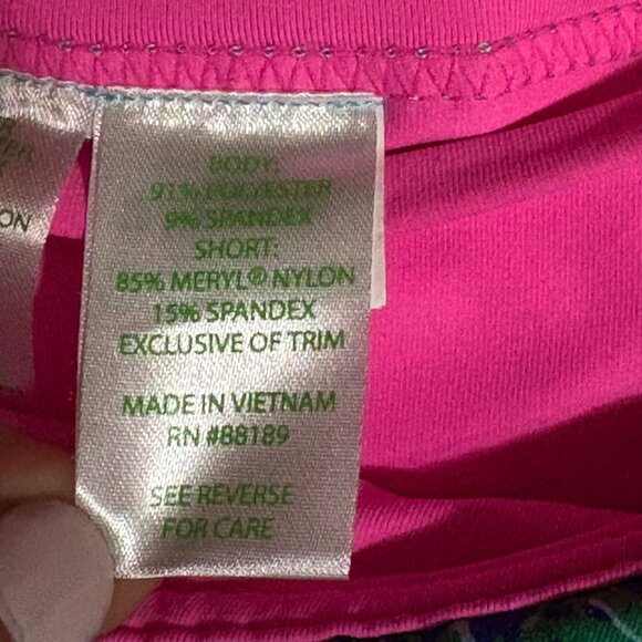 Lilly Pulitzer Maryana Skort 10 Leaves Female Golfer Clubs Green Bright Pink - Picture 12 of 12